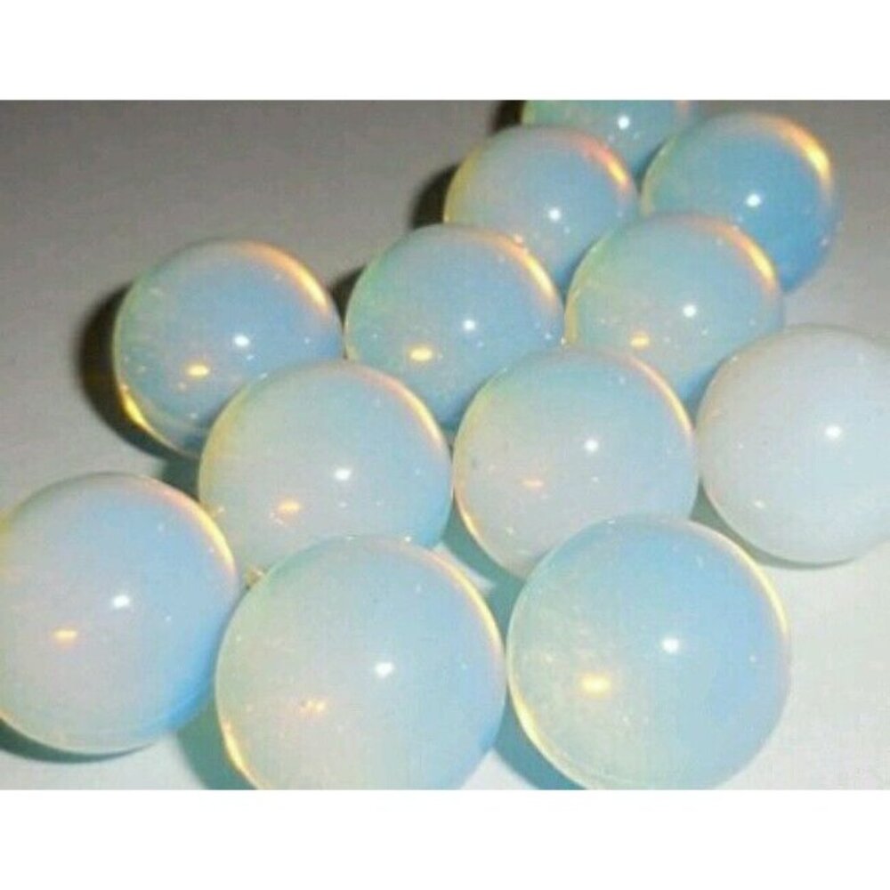 Lot of 2 Opalite Gemstone Sphere Crystal Ball 20mm Massage Gemstone Rock